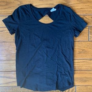 Black cutout back tshirt